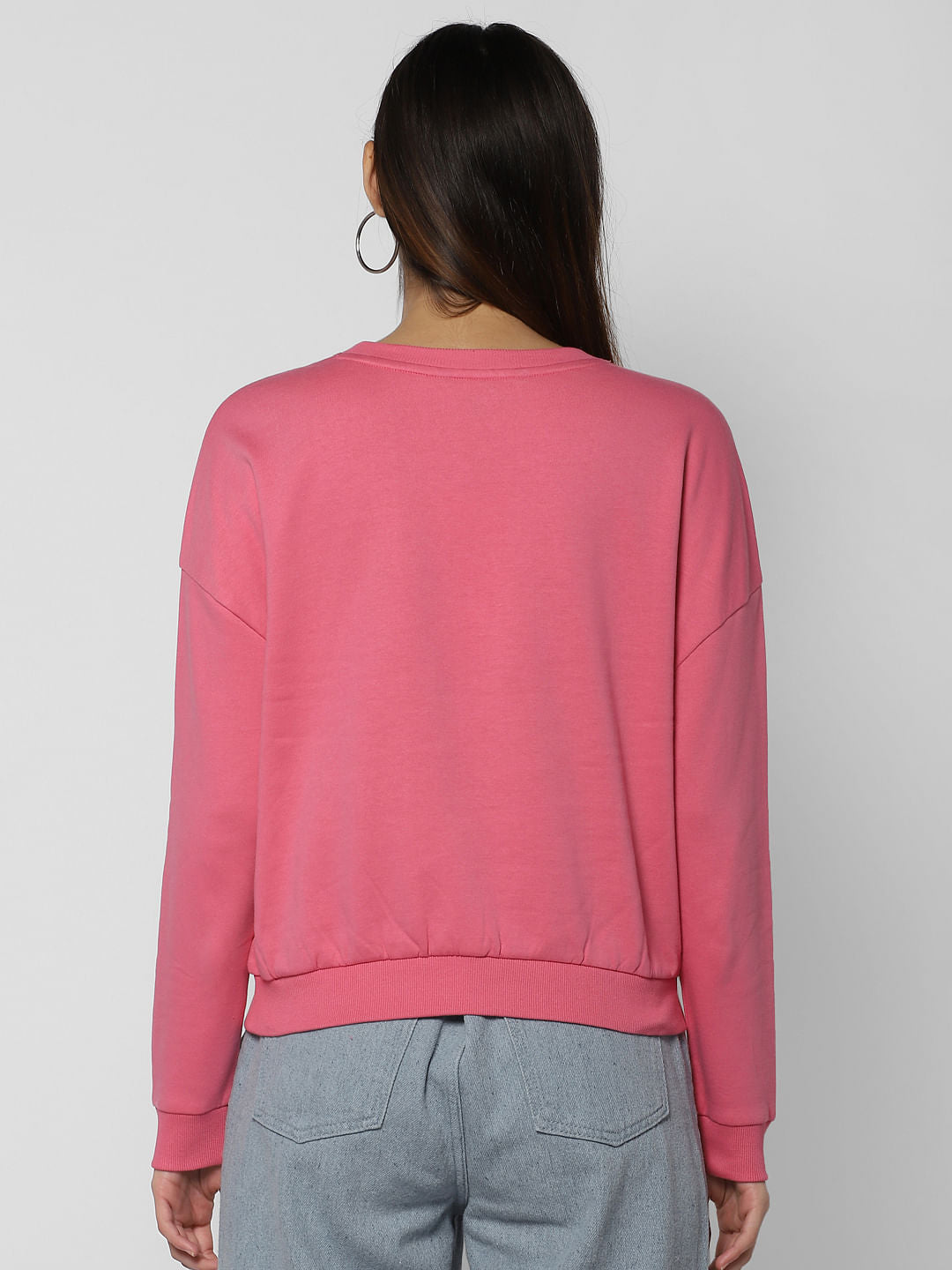 Pink Typographic Print Sweatshirt