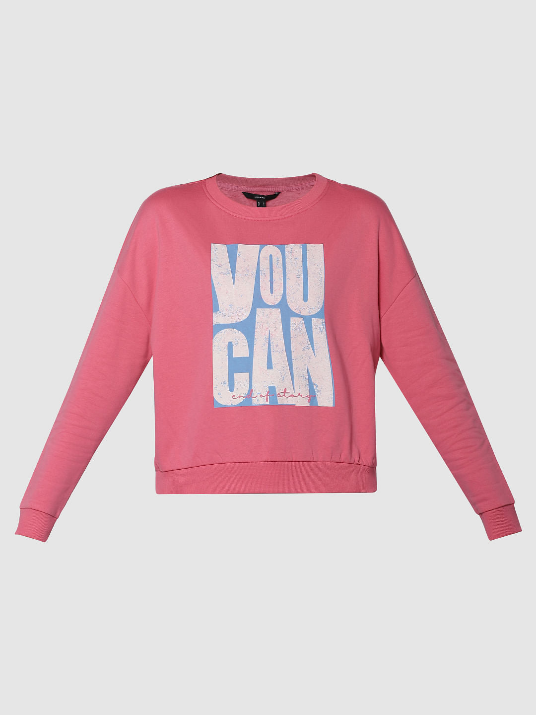 Pink Typographic Print Sweatshirt
