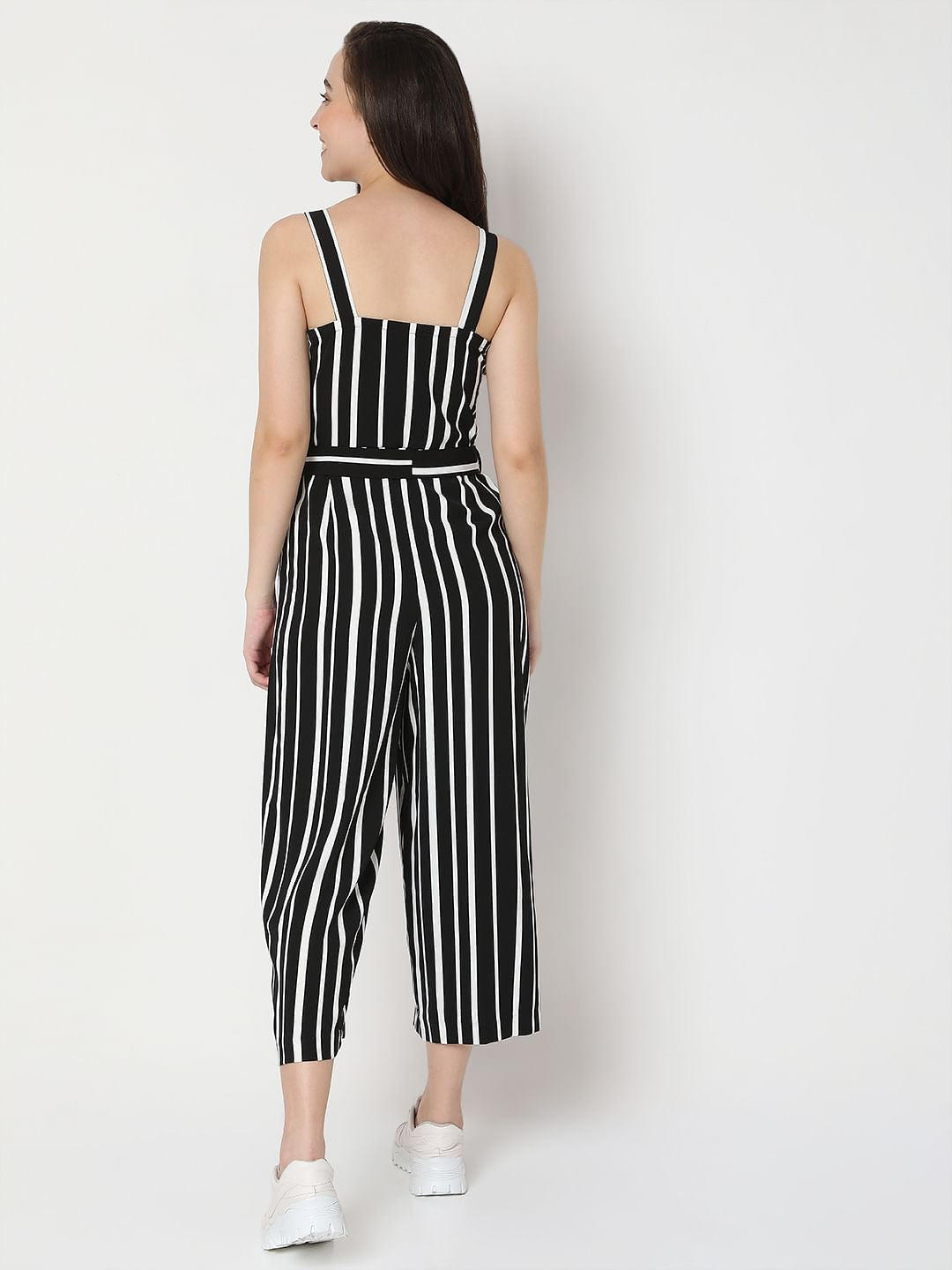 Black Striped Jumpsuit