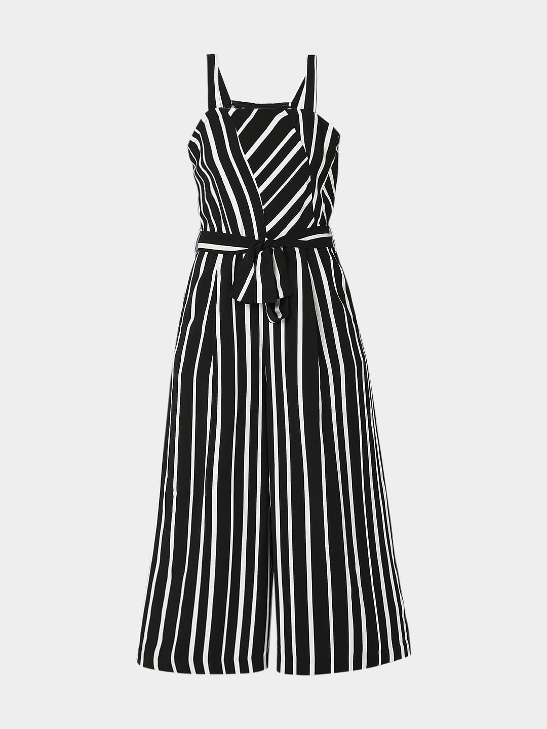 Black Striped Jumpsuit