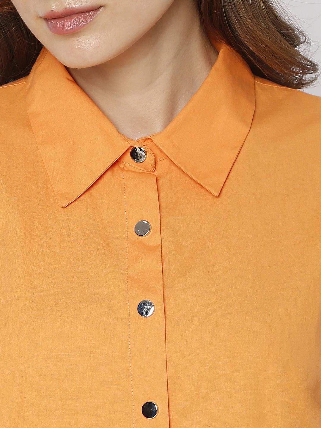Orange Poplin Shirt