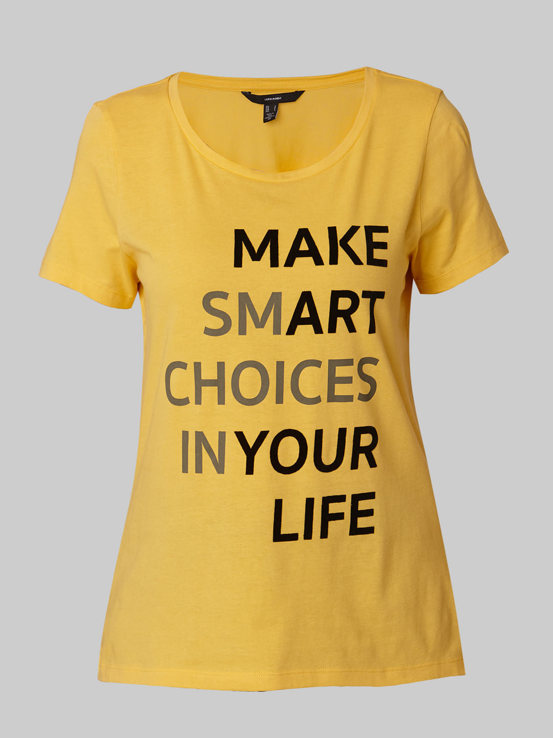 Yellow Quote Print T-Shirt