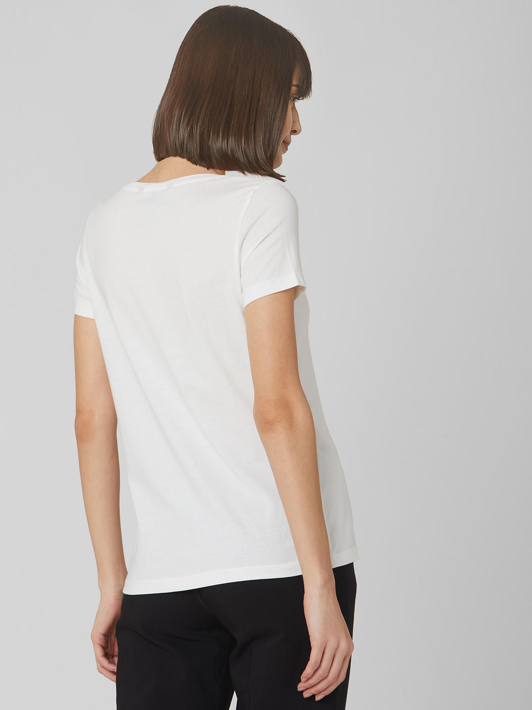 White Quote Print T-Shirt