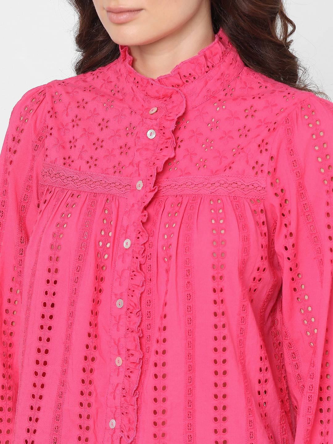 Pink Schiffli Shirt