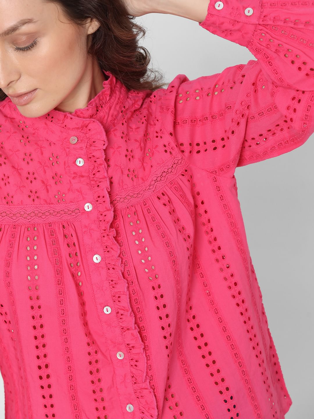 Pink Schiffli Shirt