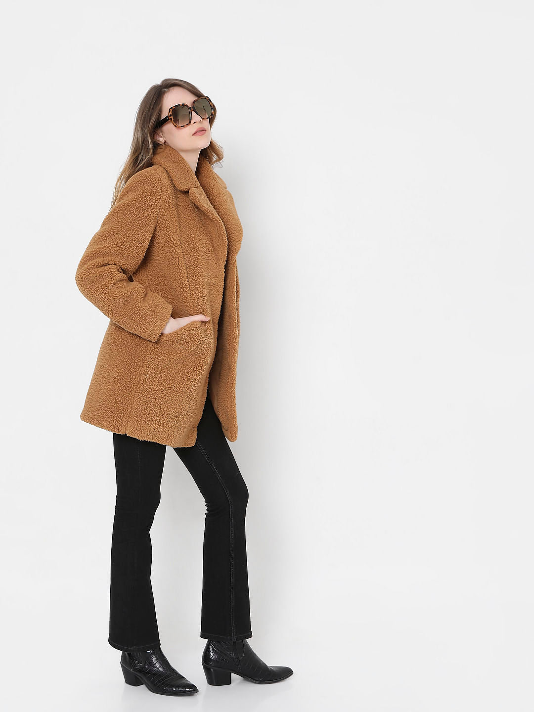 Brown Long Teddy Jacket