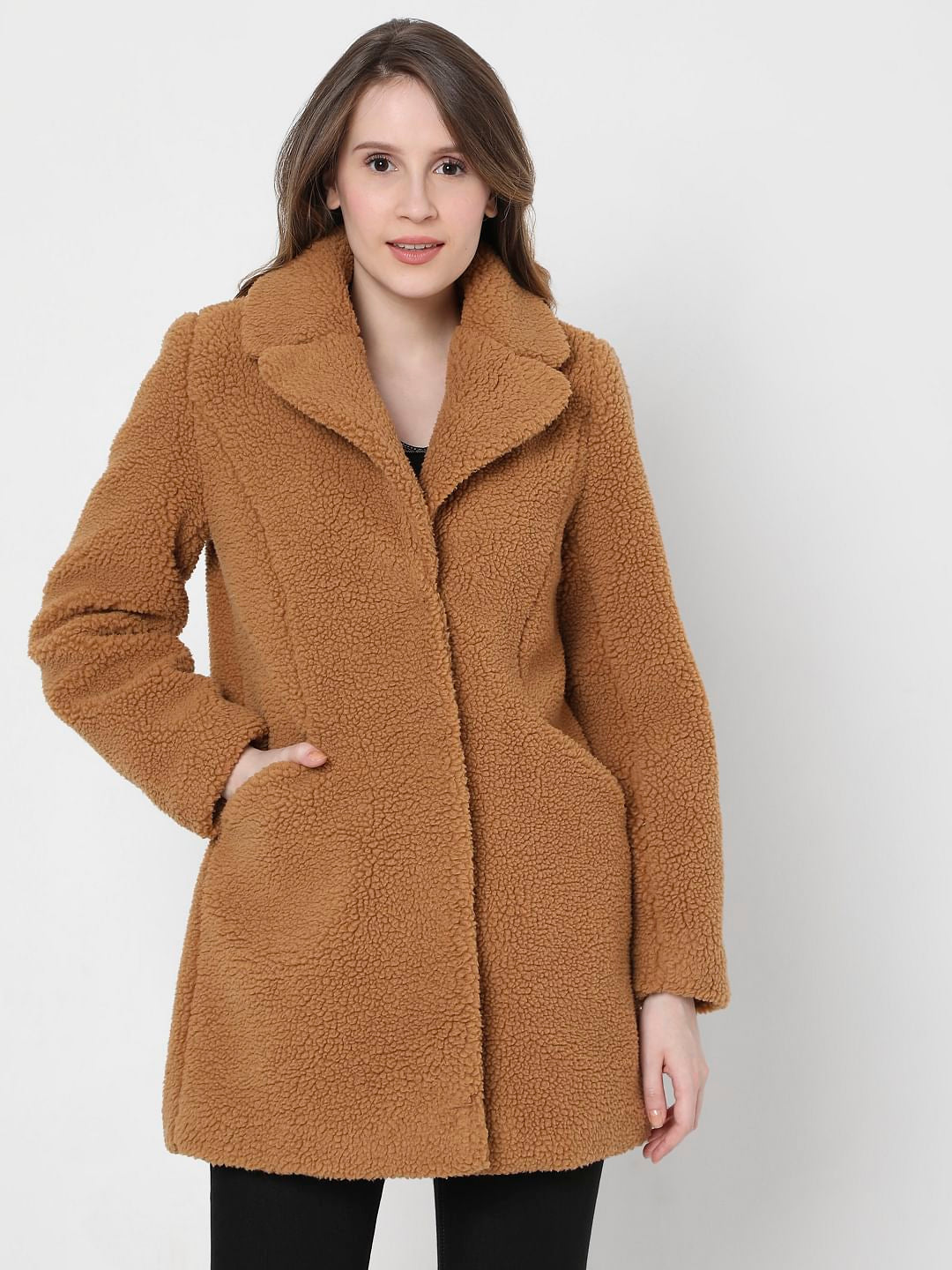 Brown Long Teddy Jacket