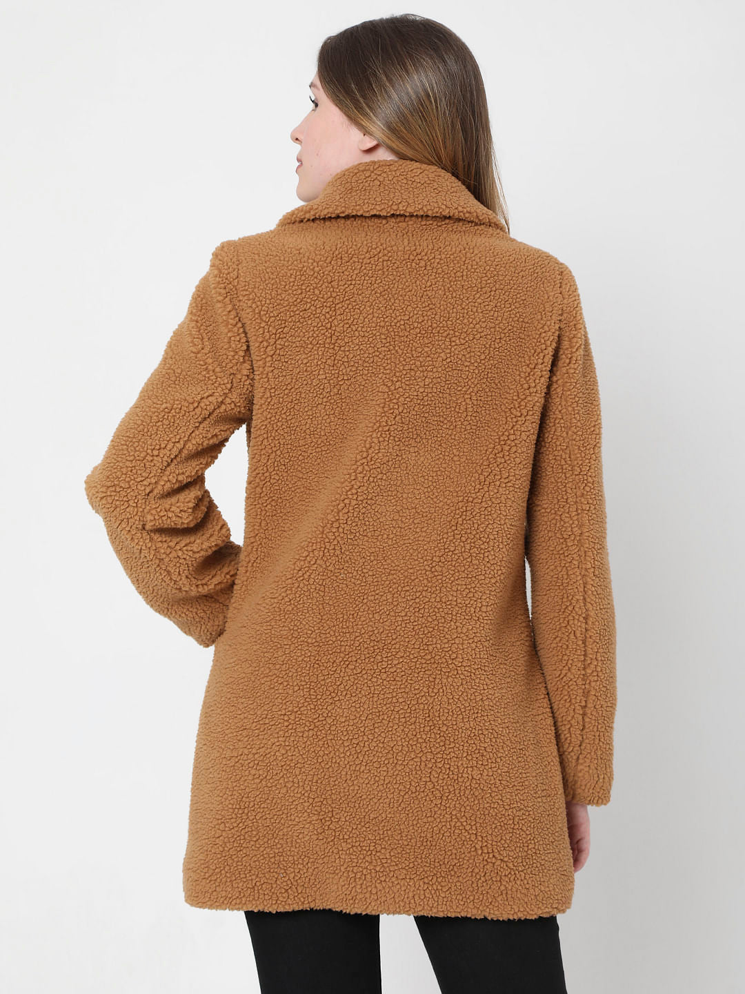 Brown Long Teddy Jacket