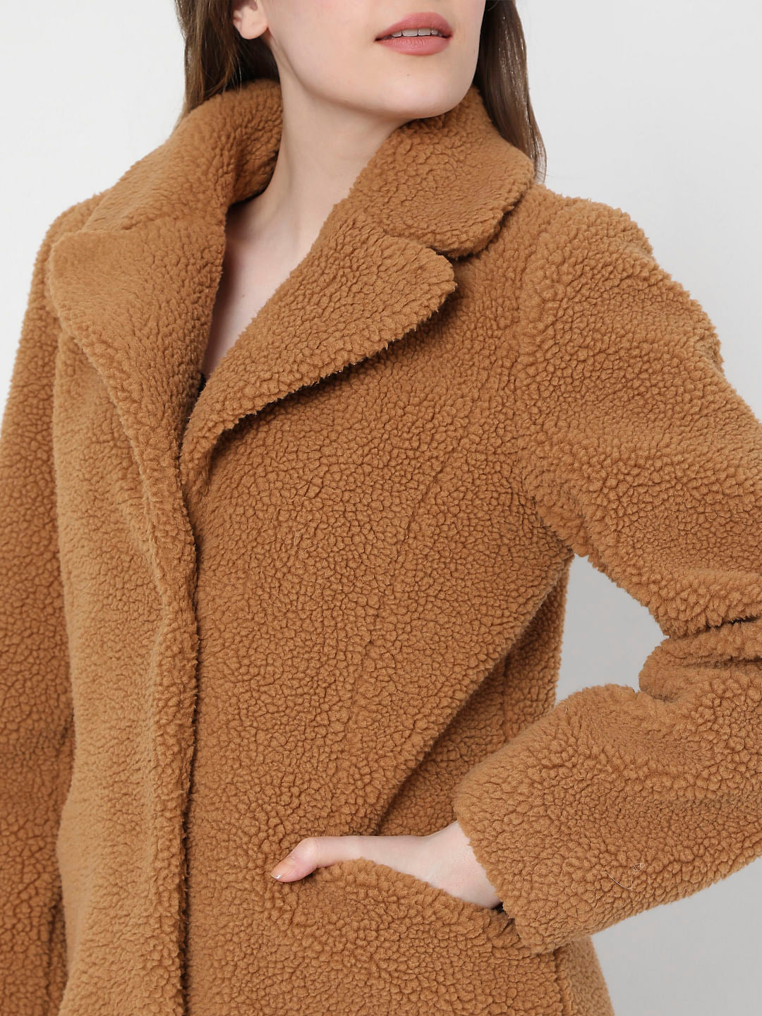 Brown Long Teddy Jacket