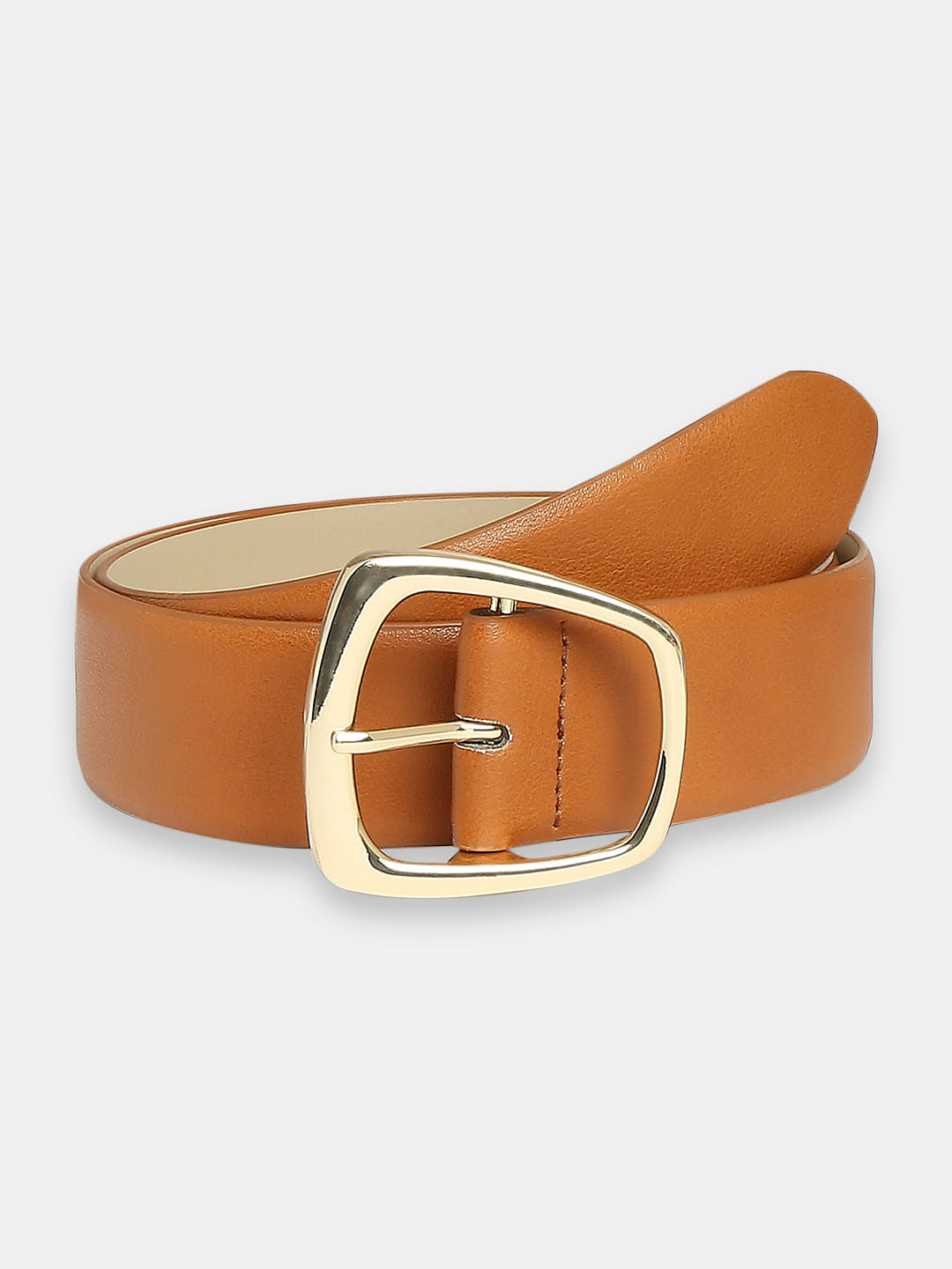 Tan Wide Jeans Belt