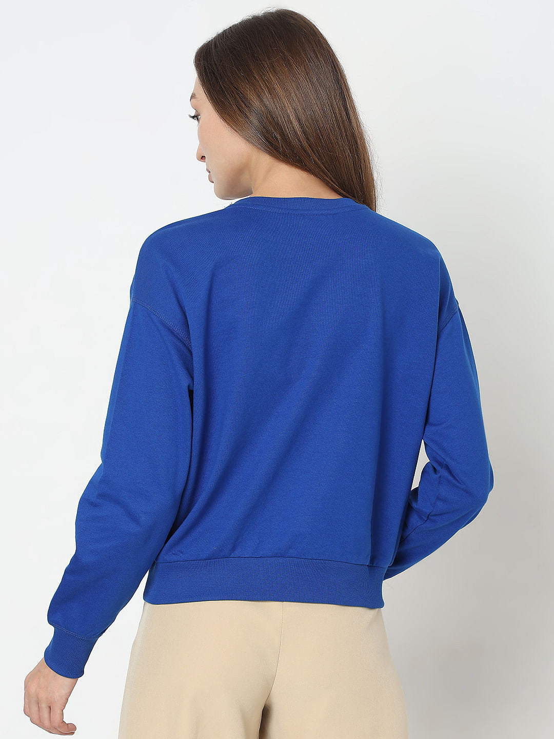 Dark Blue Printed Sweatshirt