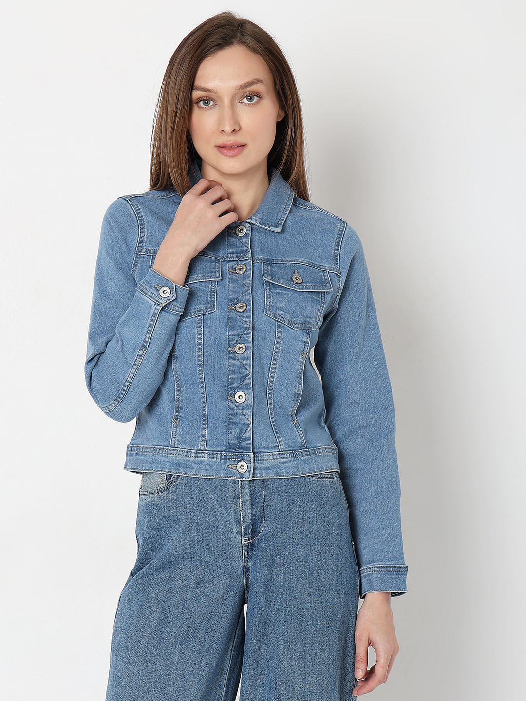 Blue Light Washed Denim Jacket