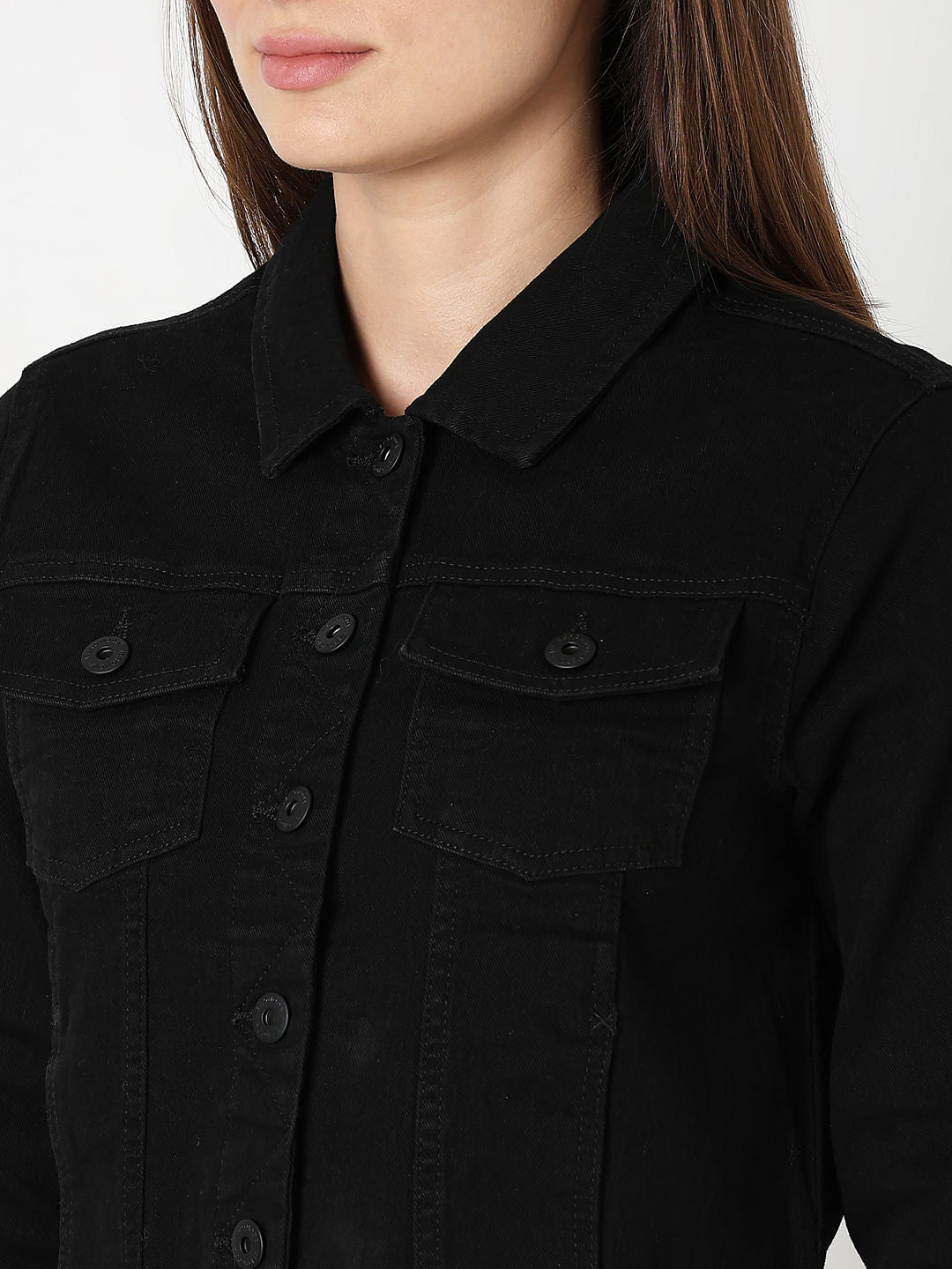 Black Washed Denim Jacket