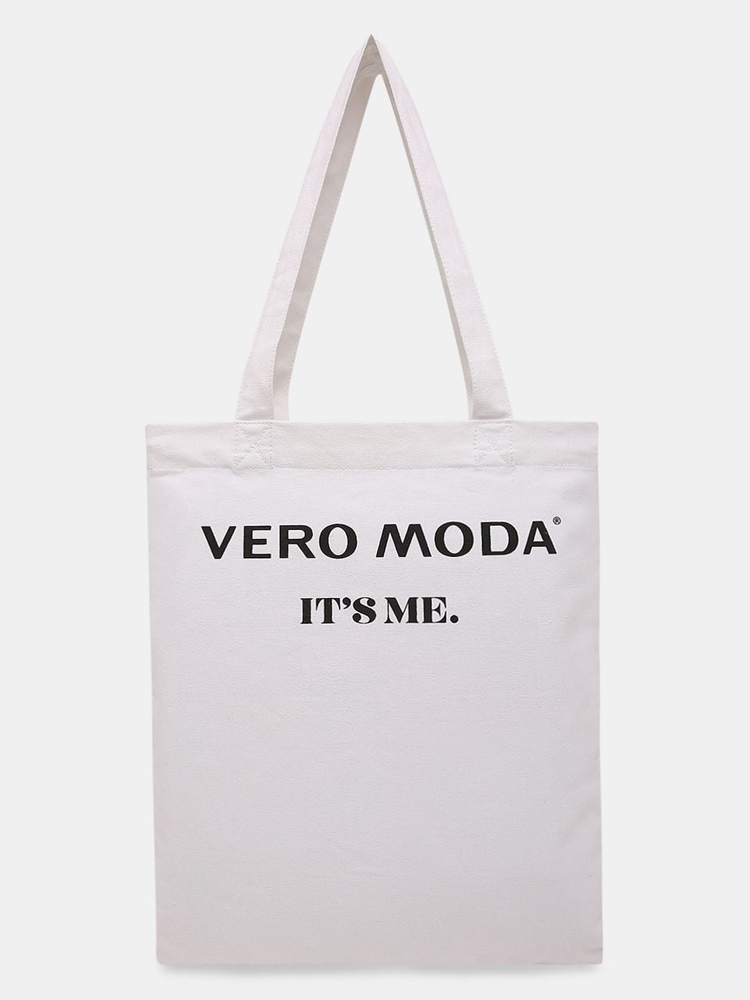White Printed Tote Bag