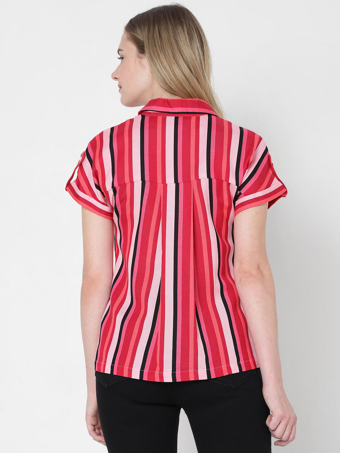 Red & Pink Striped Shirt
