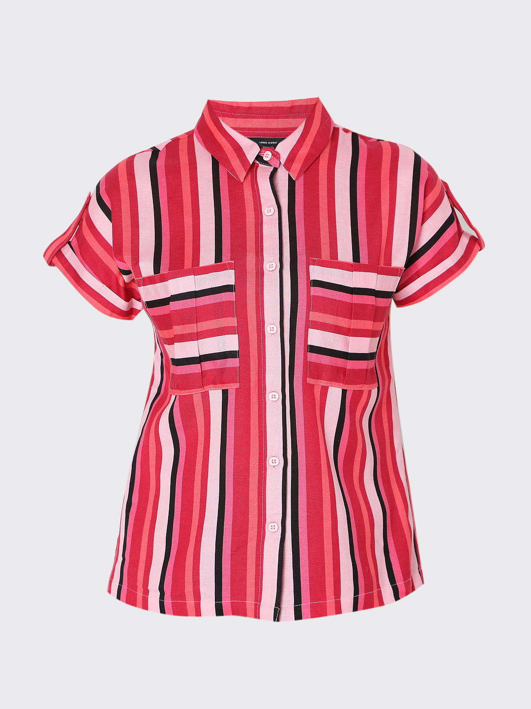 Red & Pink Striped Shirt
