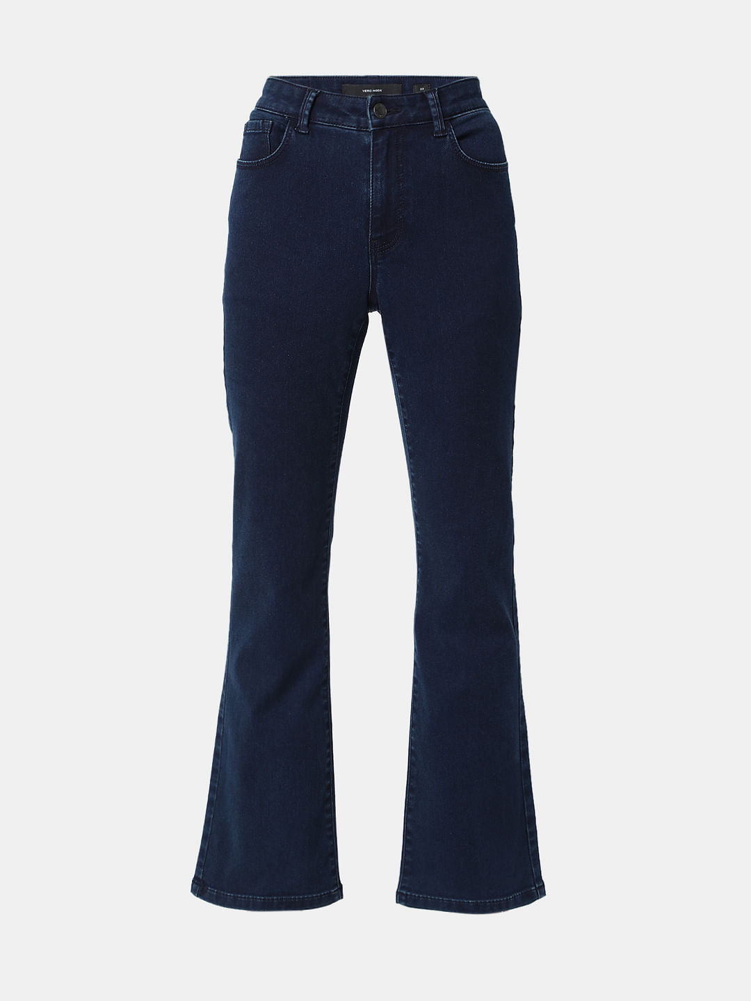 Dark Blue Mid Rise Petra Bootcut Jeans