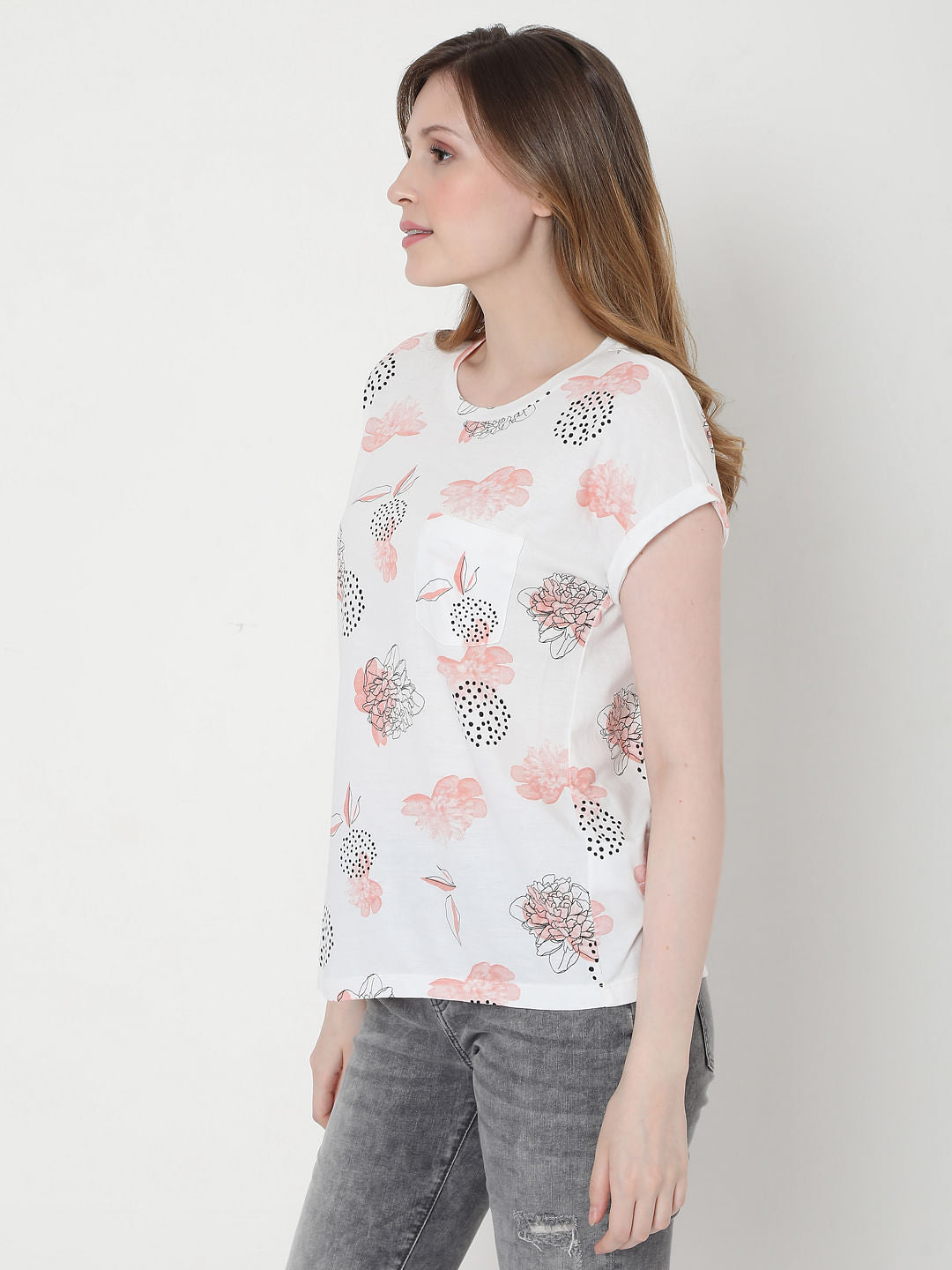 White Floral T-Shirt