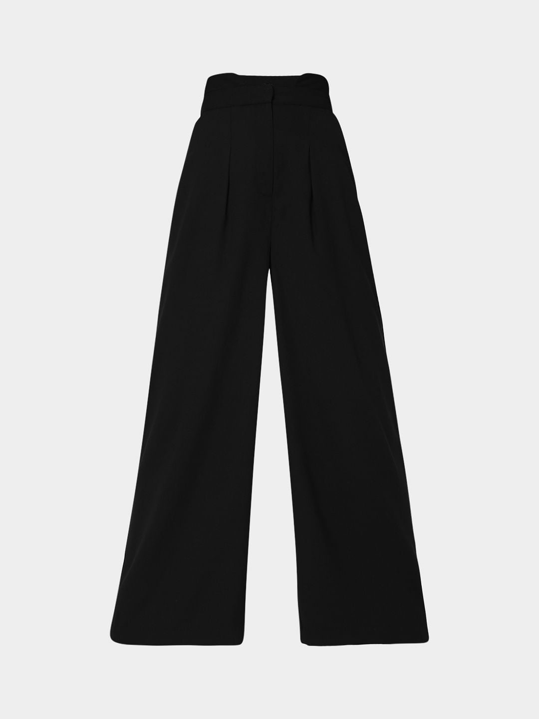 Black High Rise Wide Leg Pants