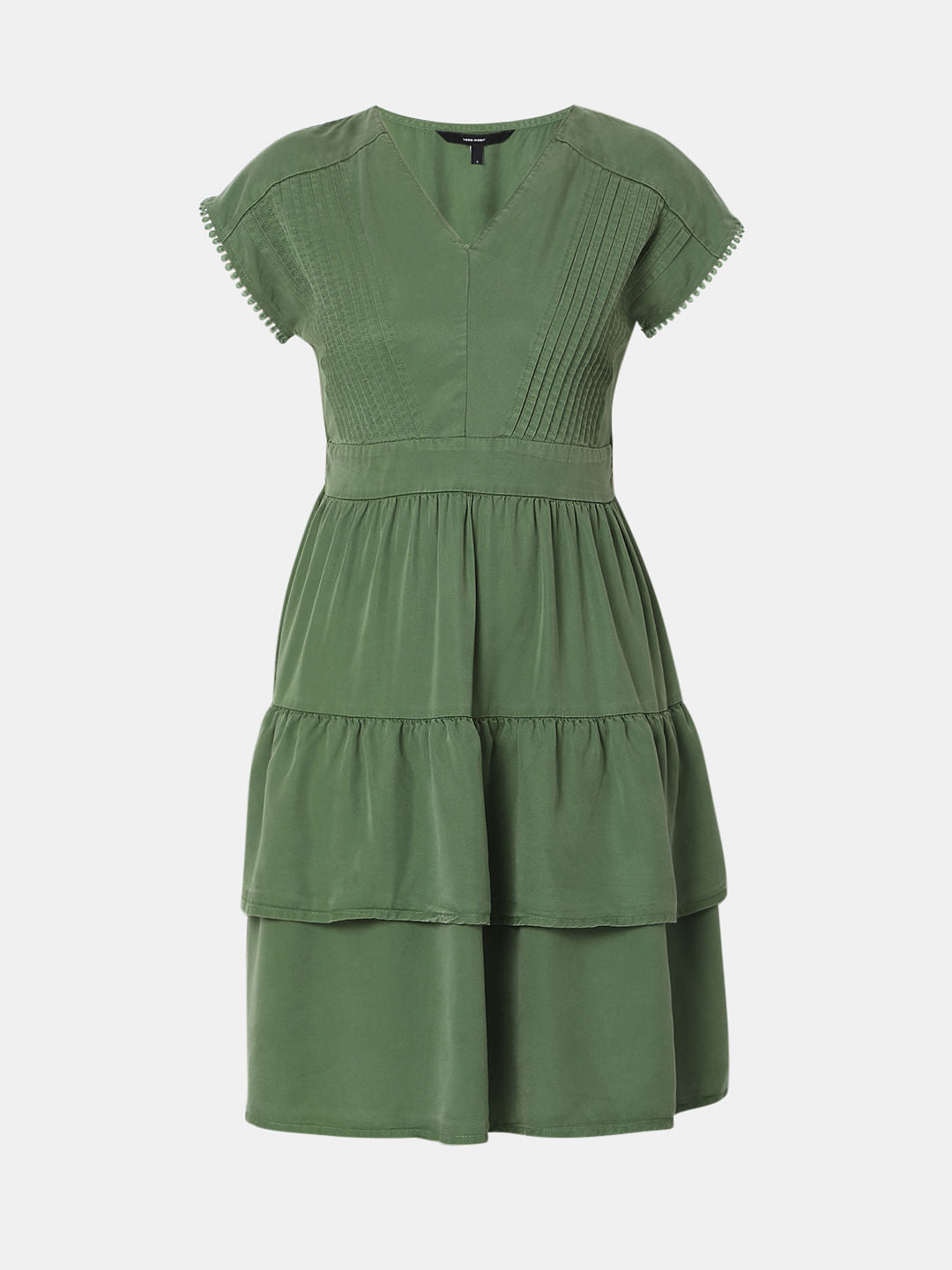 Green Fit & Flare Dress