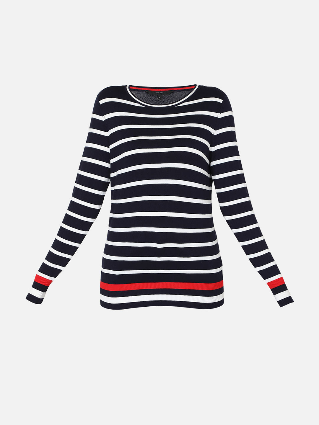 Dark Blue Striped Pullover