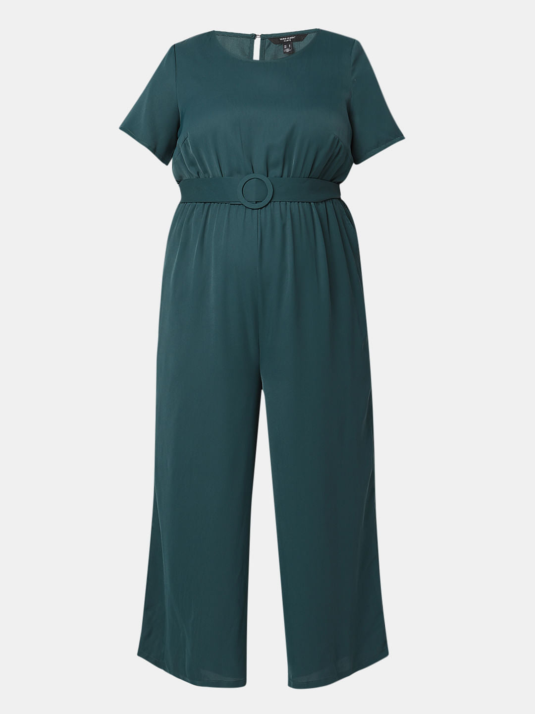 Curve Green Belted Jumpsuit
