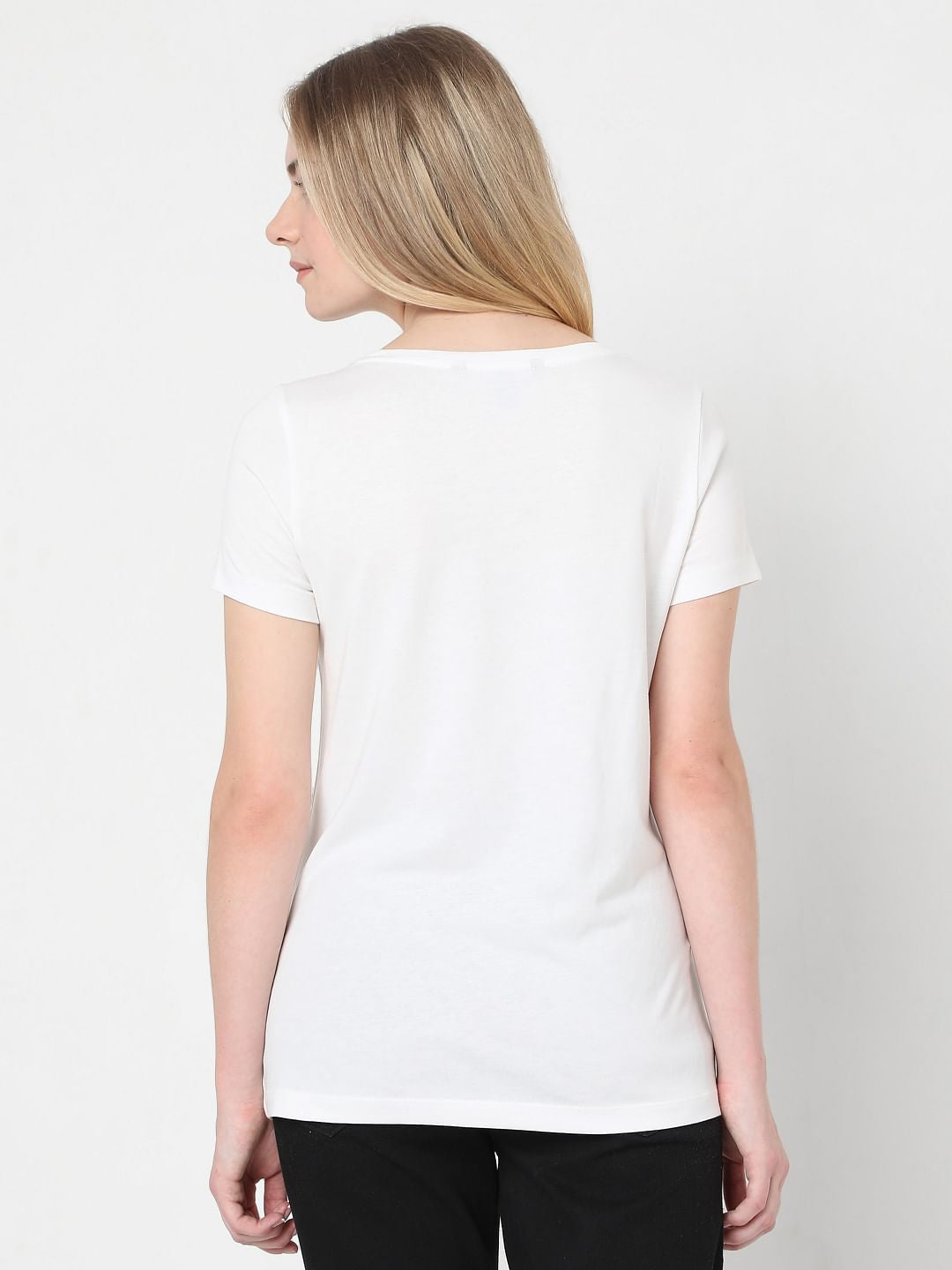 White Slogan Print T-Shirt