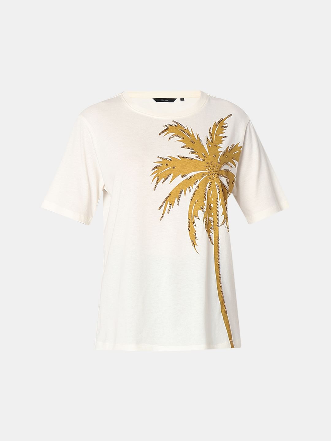 White Palm Print T-Shirt