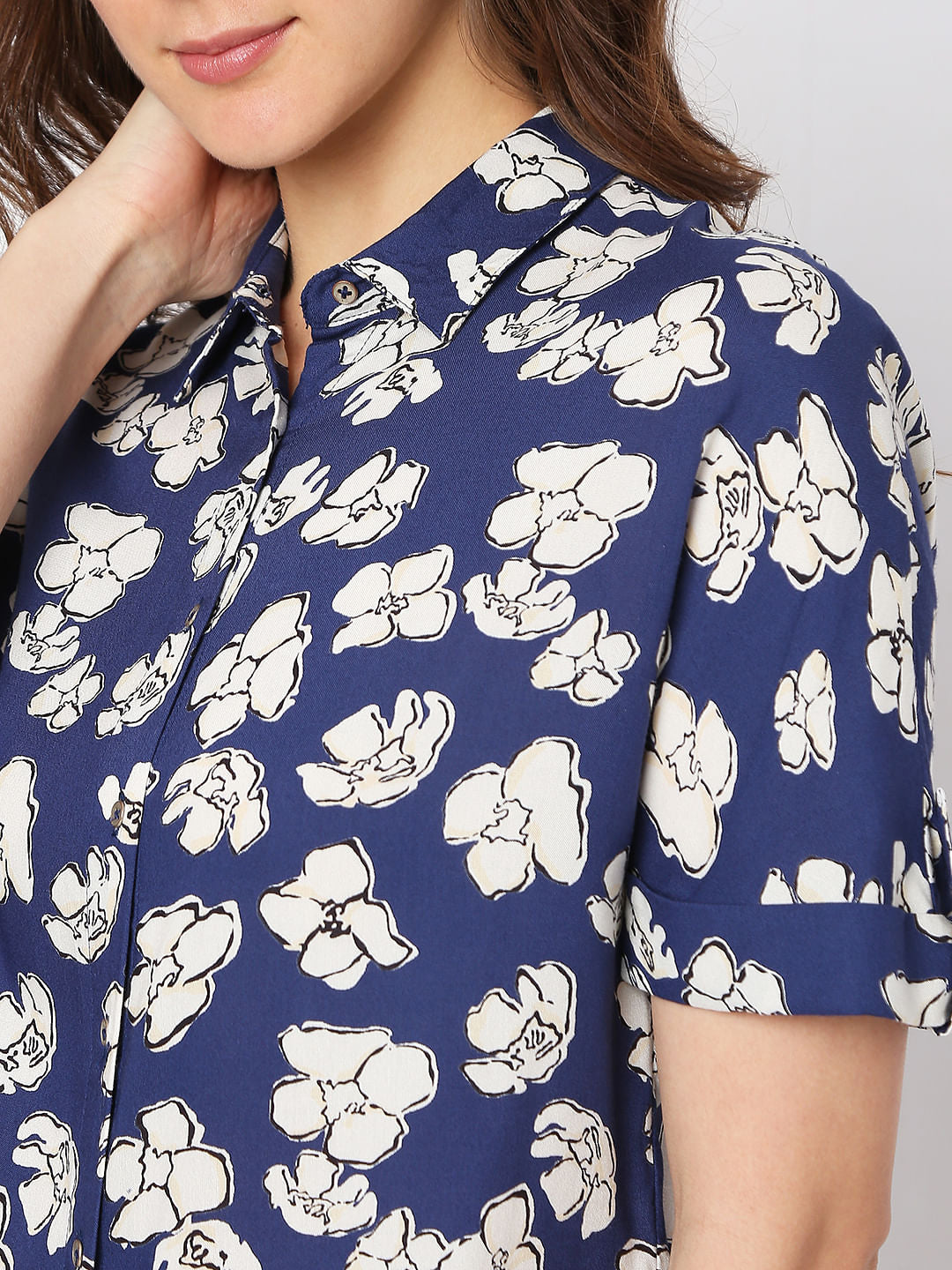 Blue Floral Shirt
