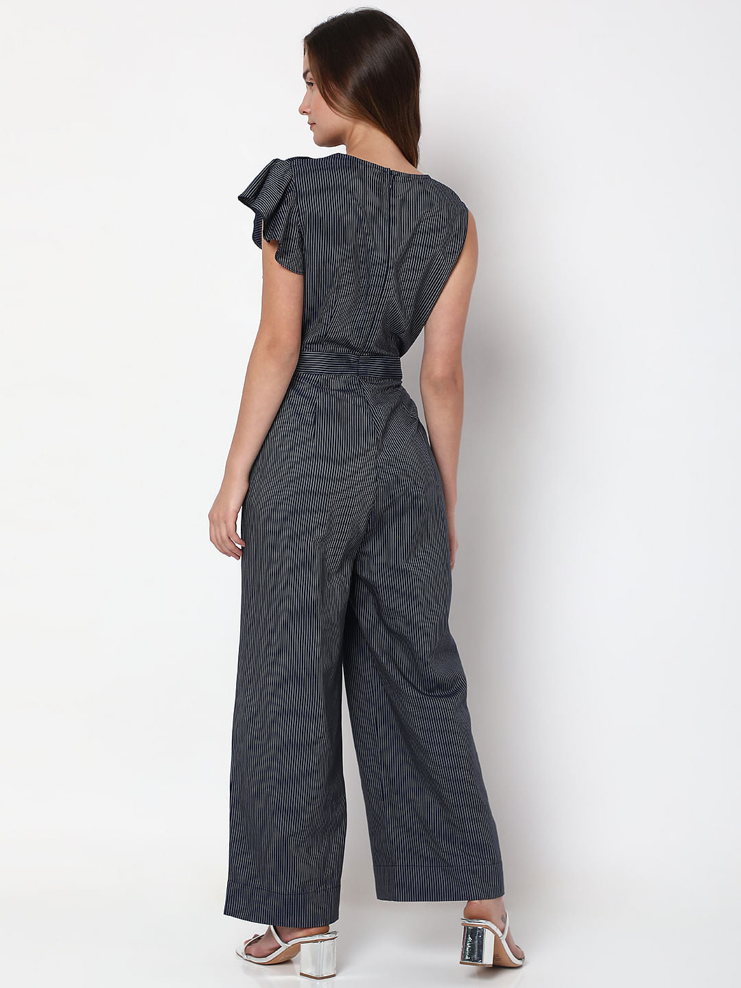 Blue Striped Jumpsuit