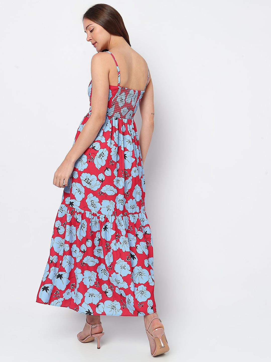 Red Floral Maxi Dress