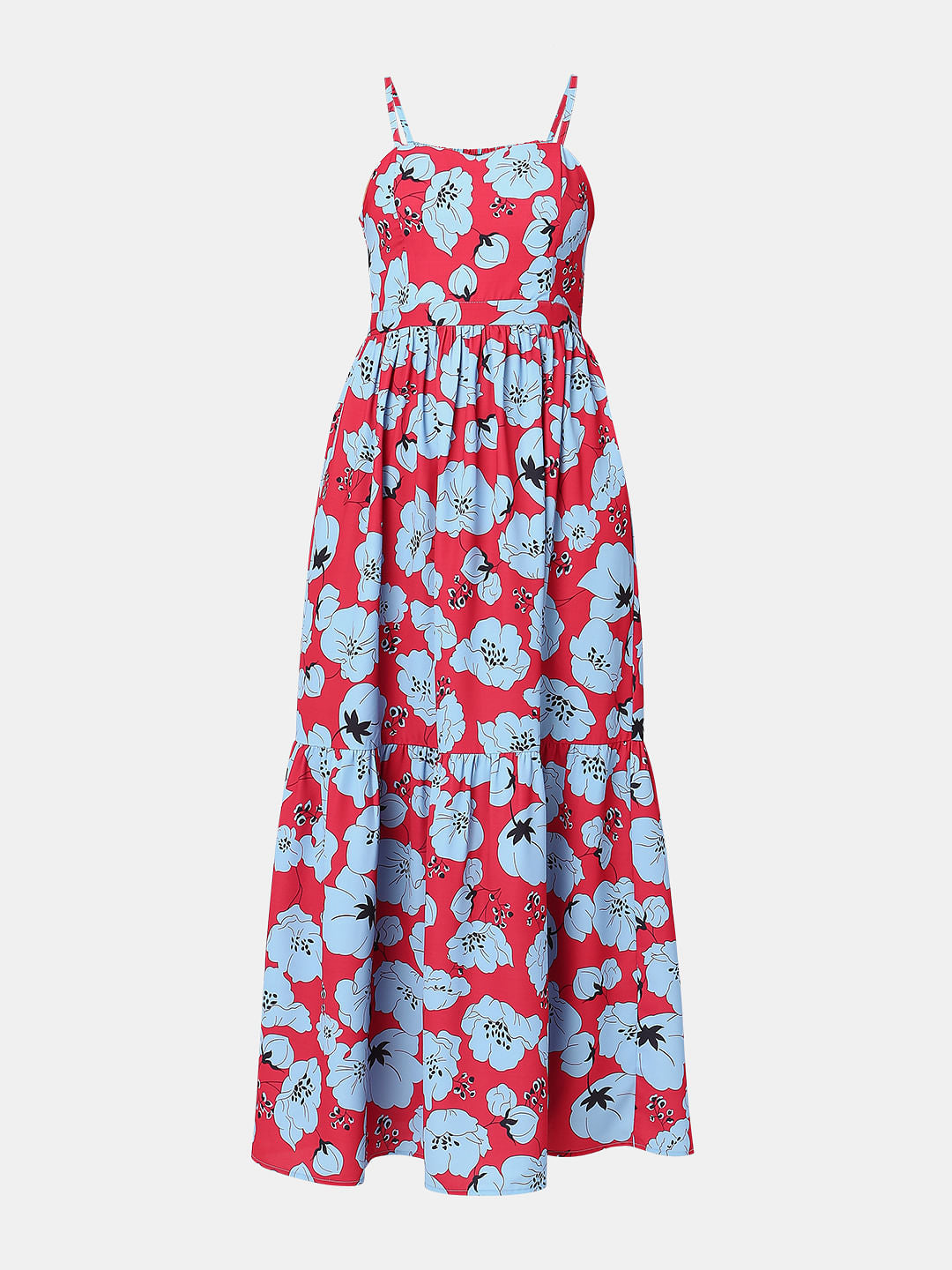 Red Floral Maxi Dress