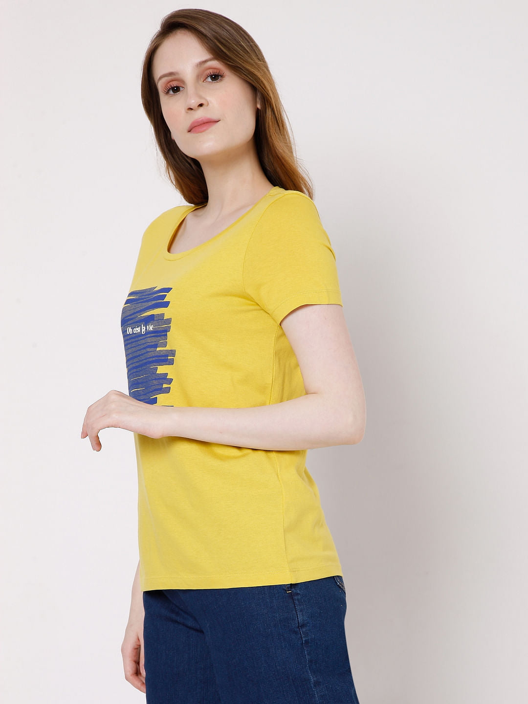 Yellow Graphic Print T-Shirt