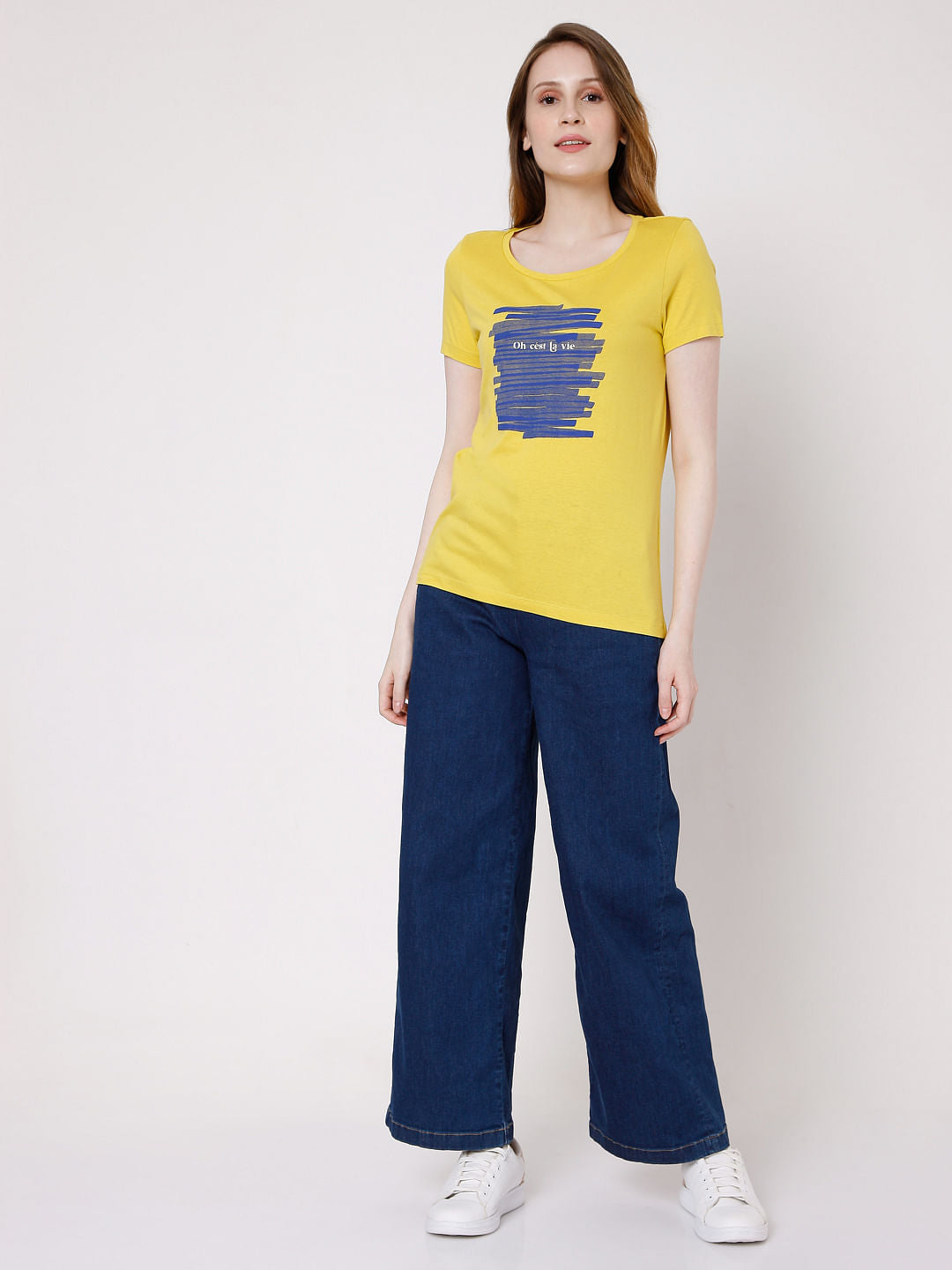 Yellow Graphic Print T-Shirt