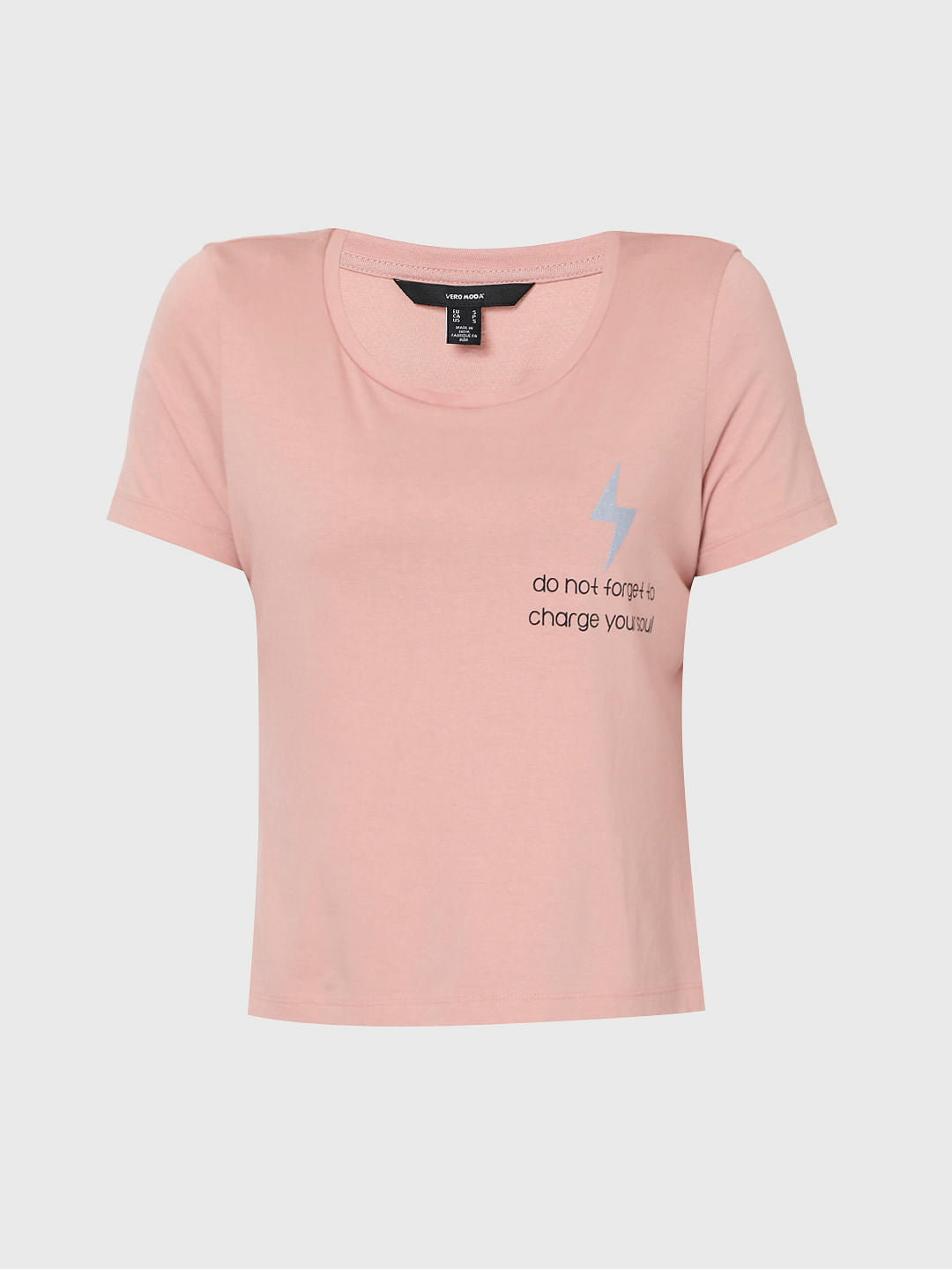 Pink Slogan Print T-Shirt