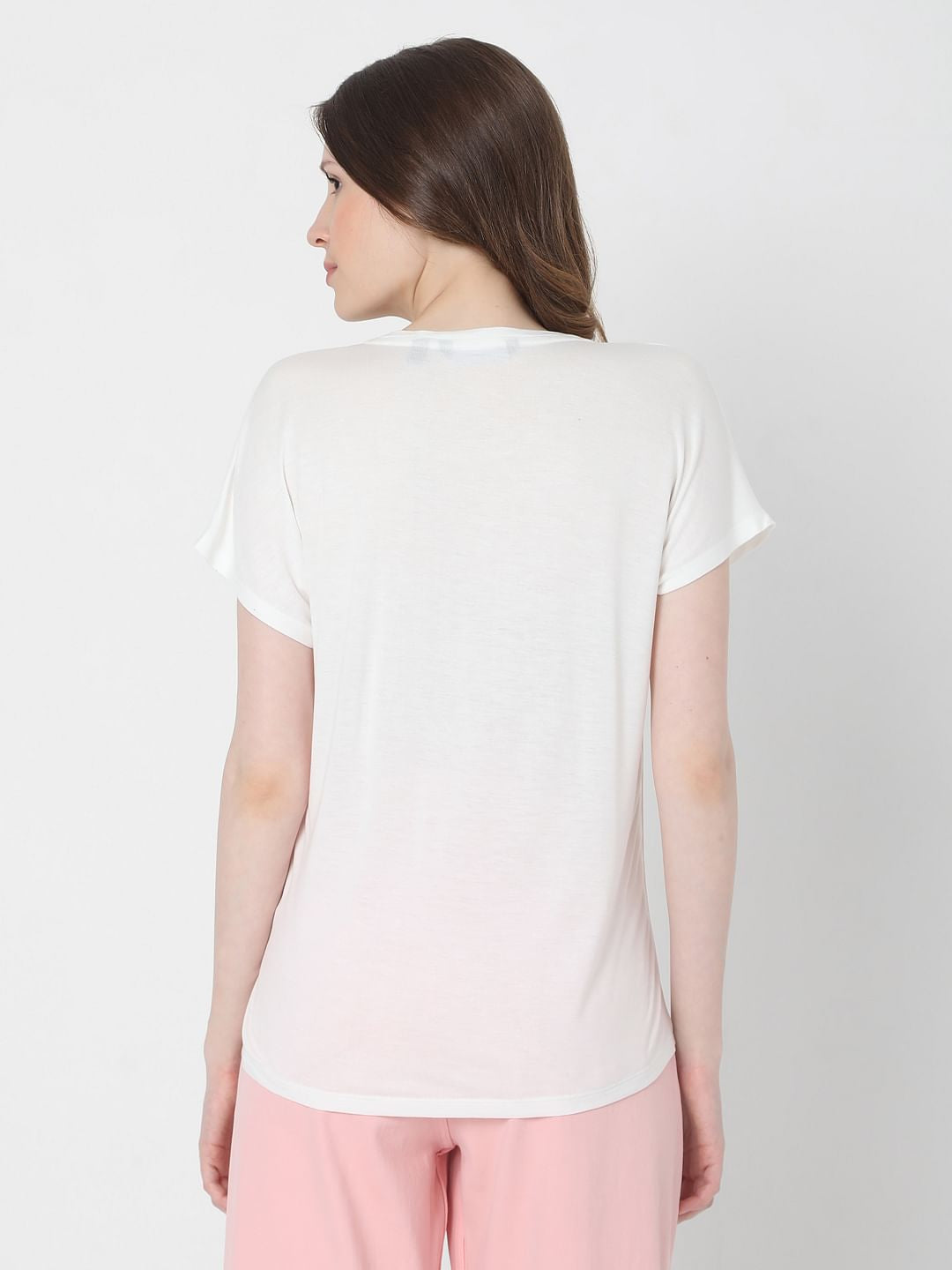 White Graphic Print T-Shirt