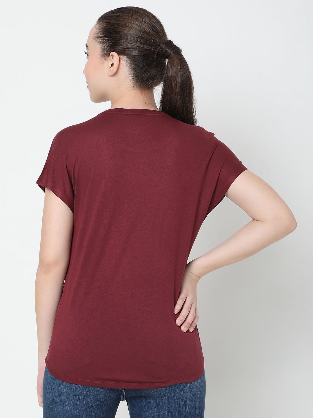 Red Graphic Print Top