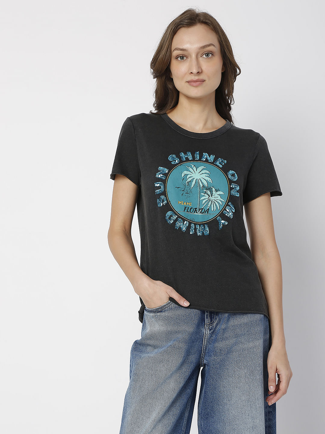 Black Acid Washed T-Shirt