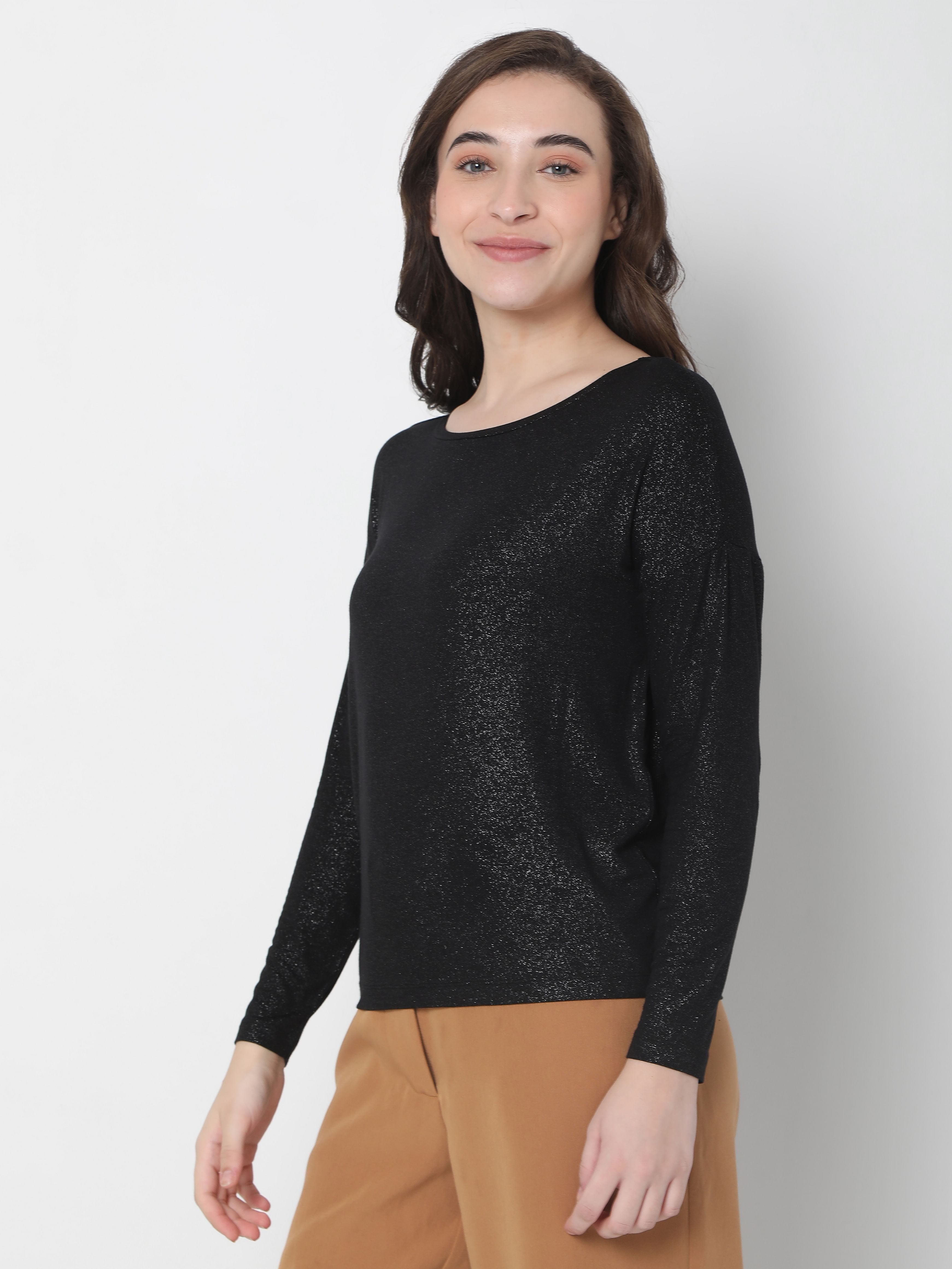 Black Shimmer Top