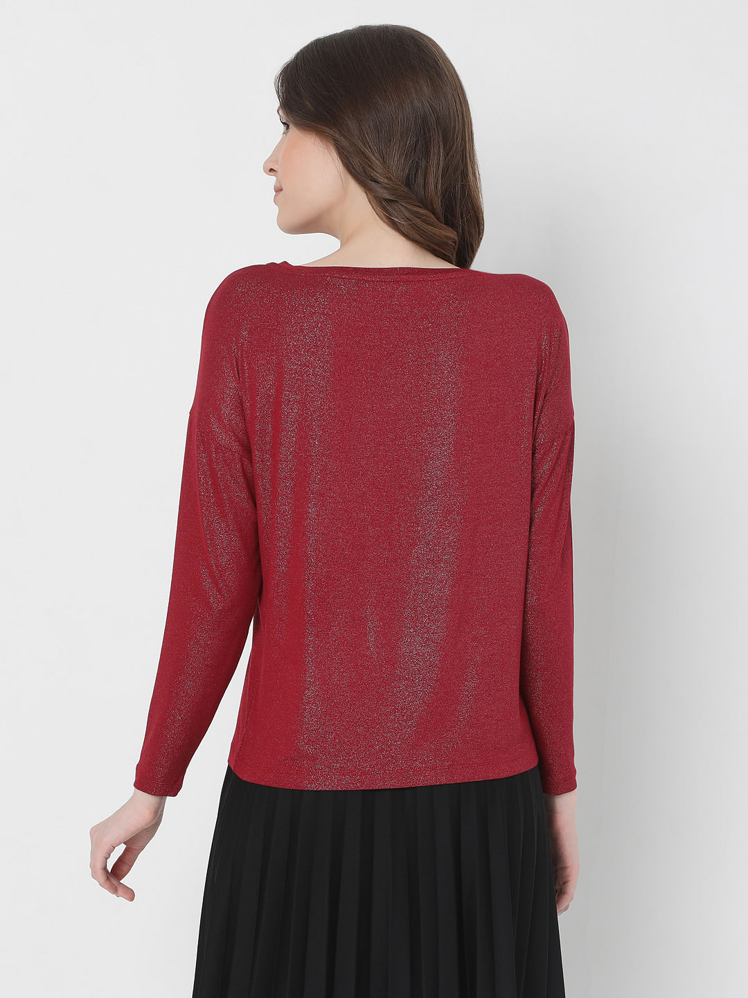 Red Shimmer Top