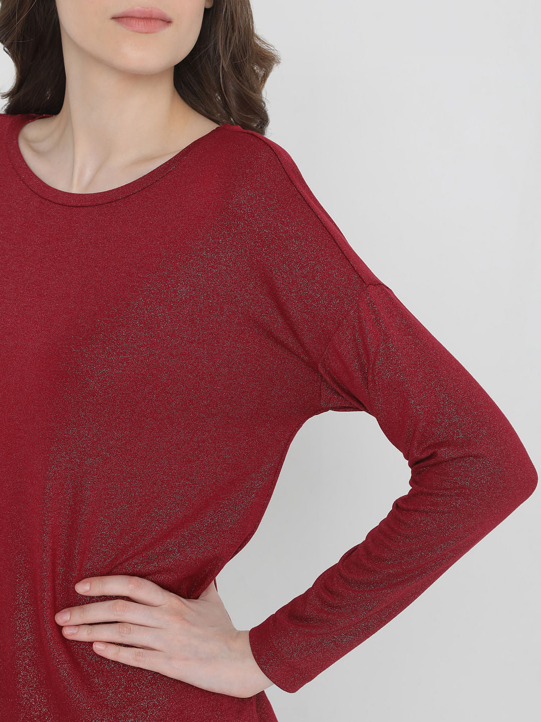Red Shimmer Top