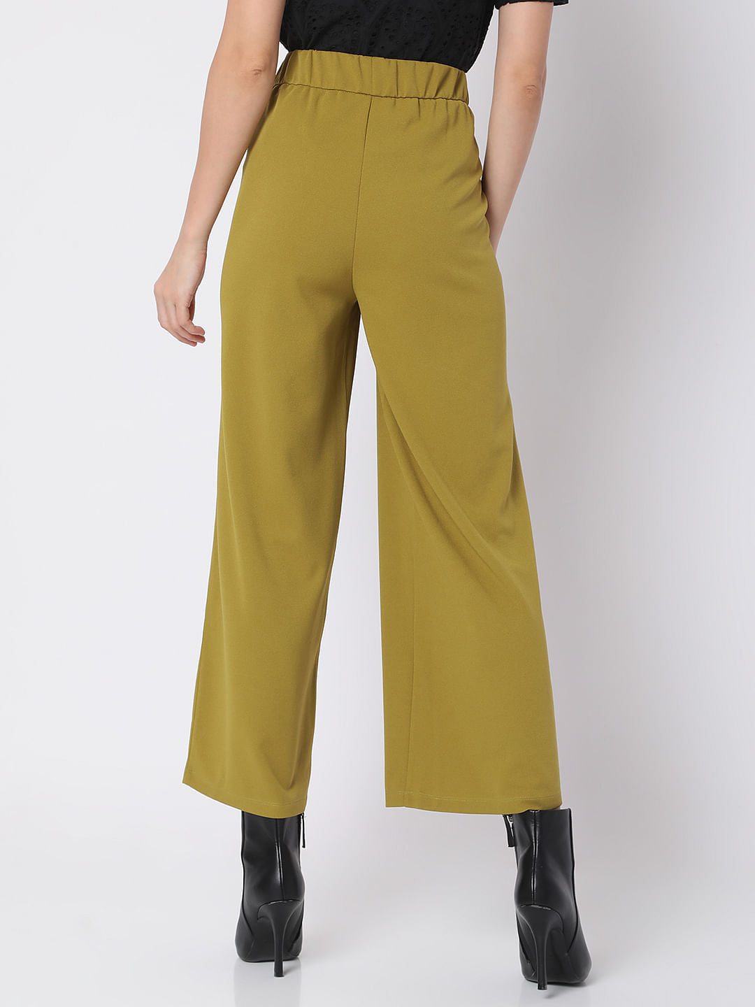 Green High Rise Wide Leg Co-Ord Set Culottes
