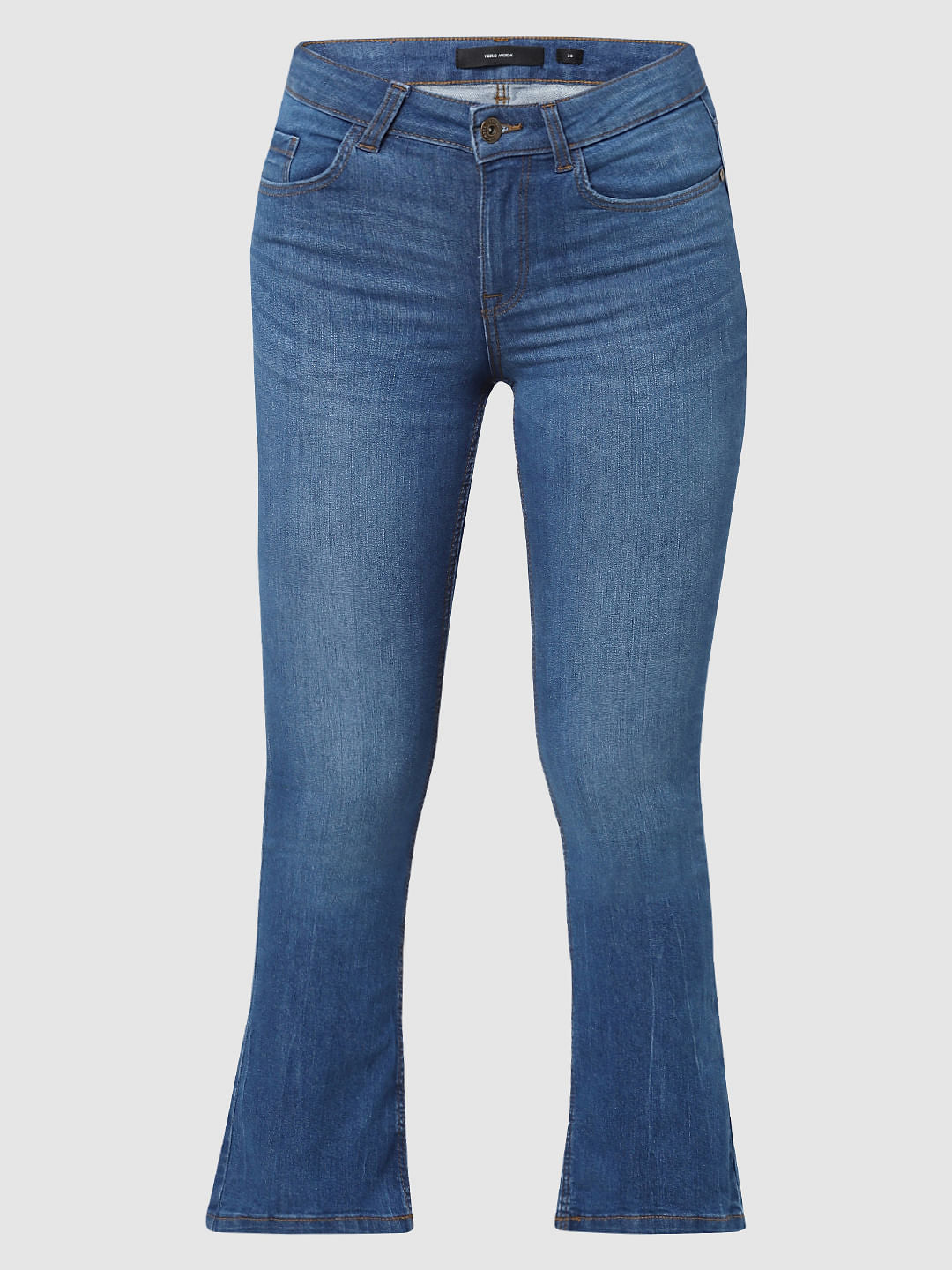 Blue Mid Rise Petra Bootcut Jeans