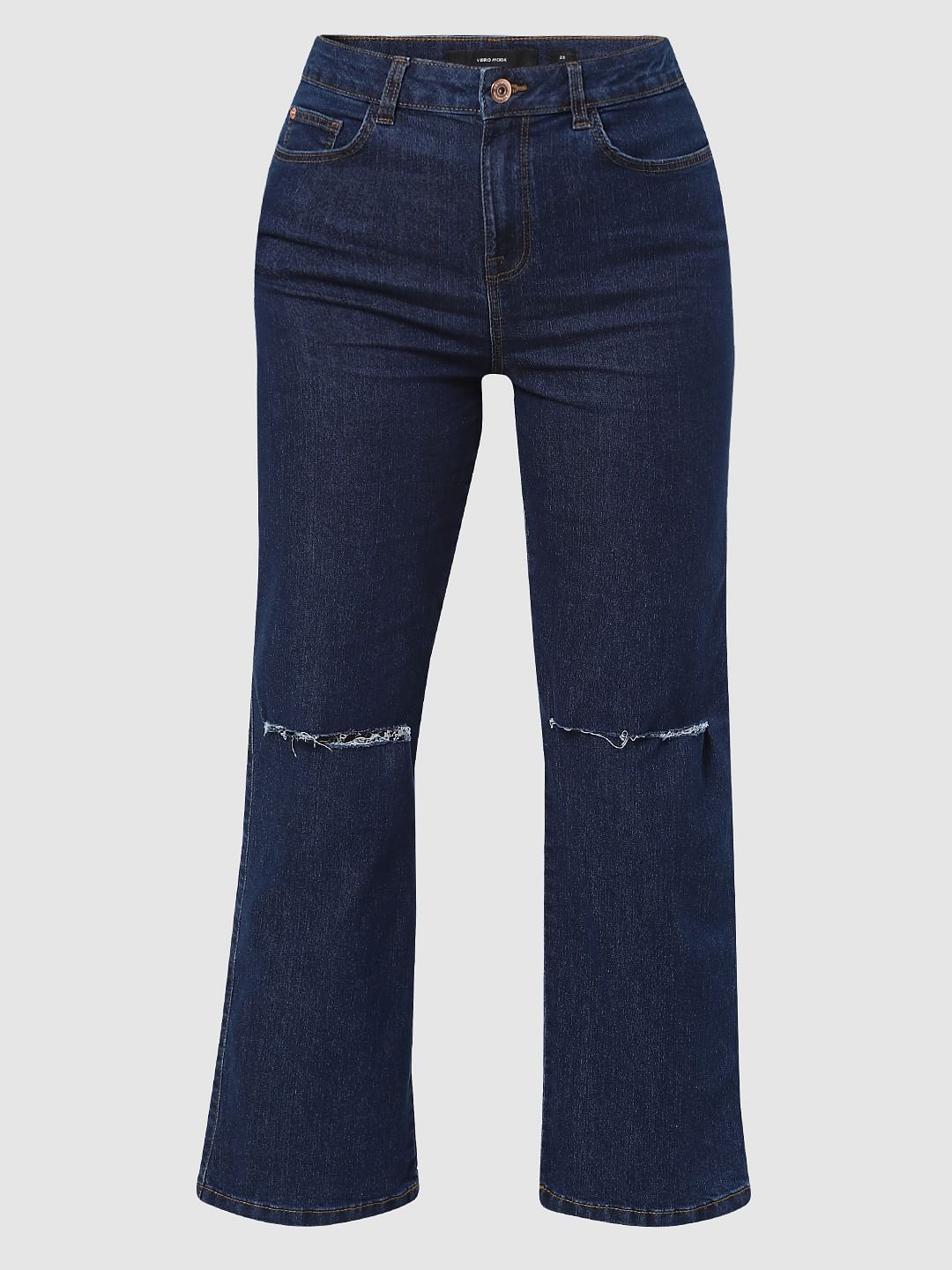 Blue High Rise Zoey Wide-Leg Jeans