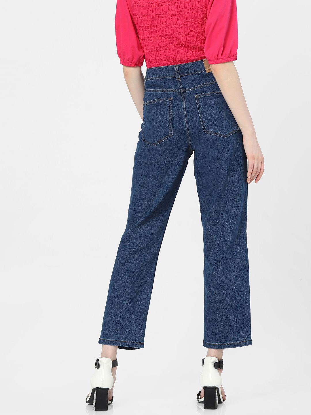 Blue Mid Rise Petra Bootcut Jeans