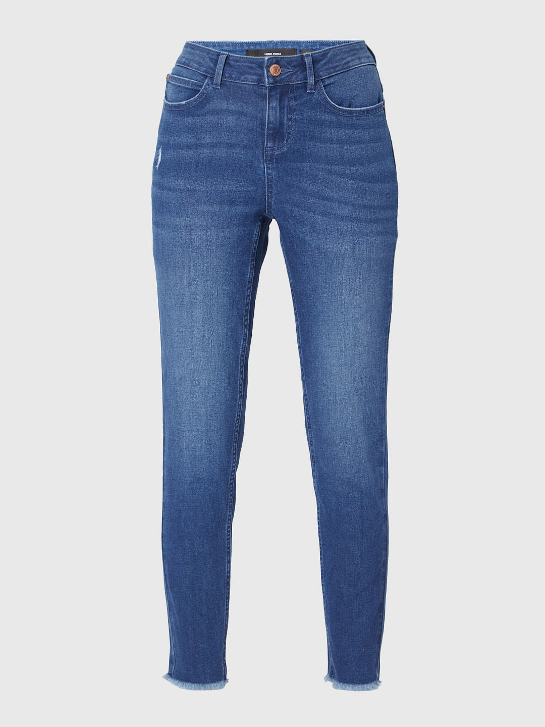Blue Mid Rise Wendy Skinny Jeans