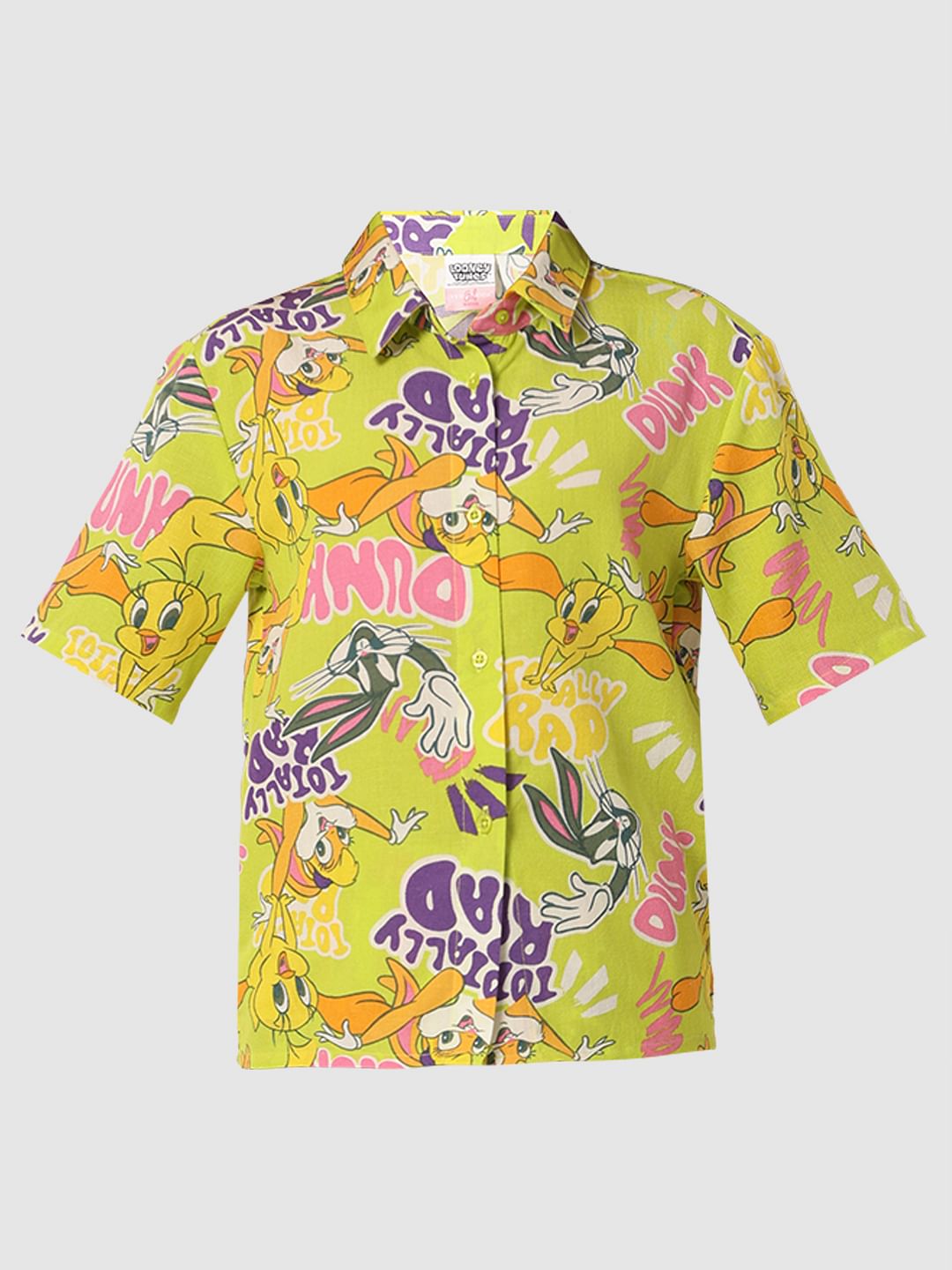 Looney Tunes Green Printed Co-Ord Set Shirt