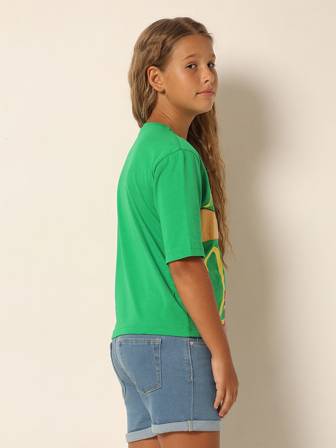 Looney Tunes Green Tweety Print T-Shirt