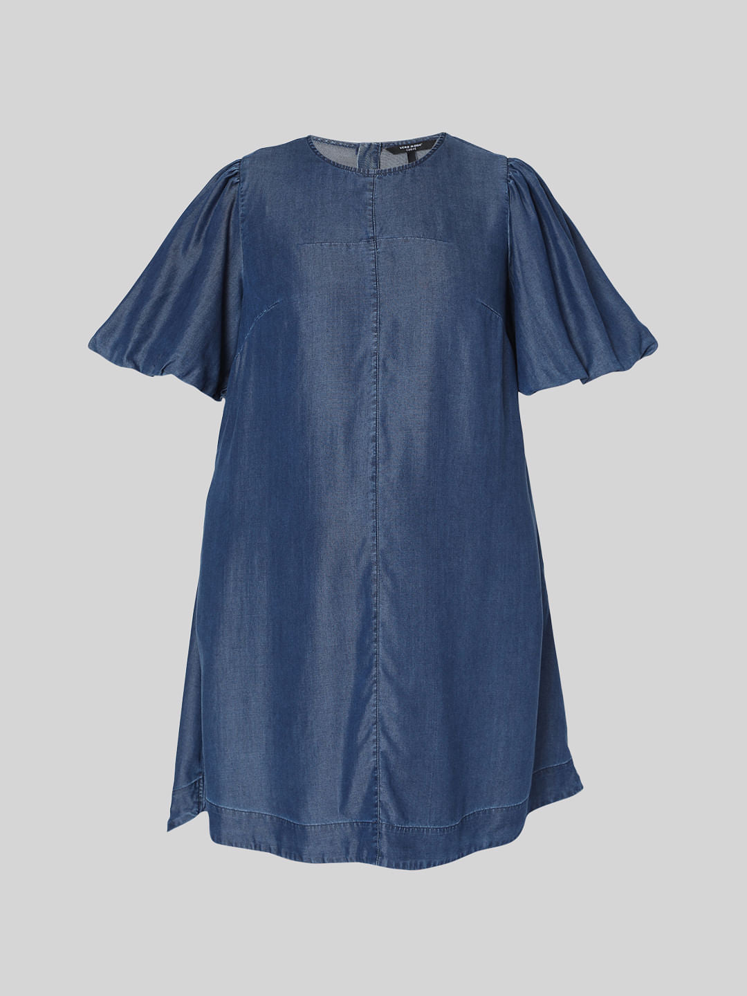 Curve Blue Denim Shift Dress