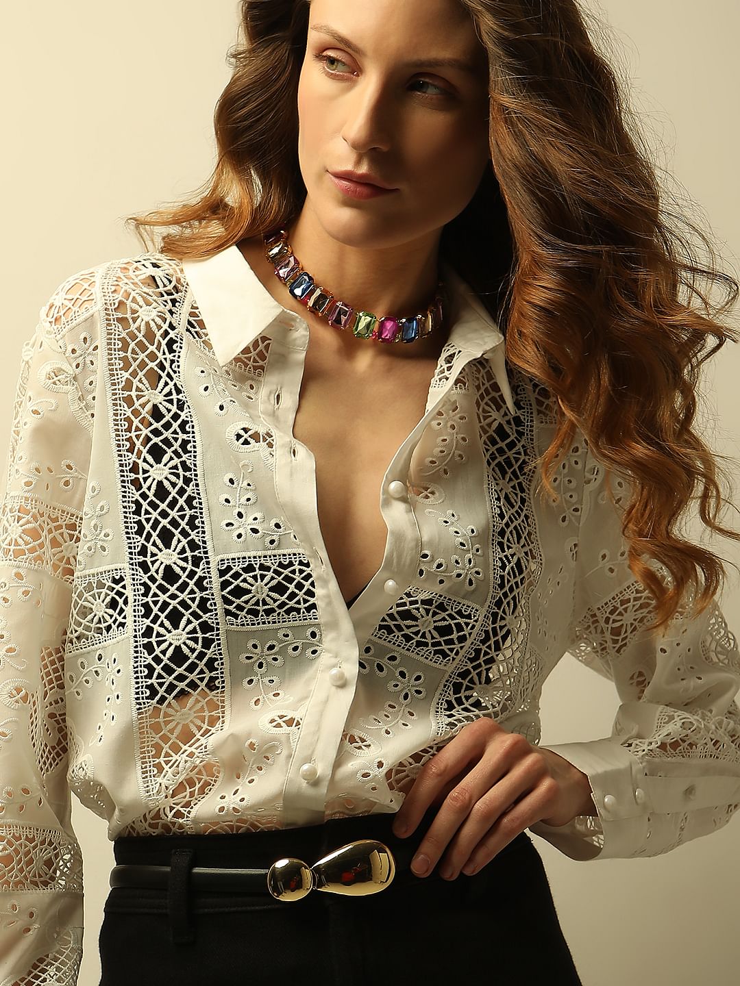 White Lace Shirt